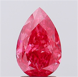 Picture of Lab Created Diamond 2.20 Carats, Pear with  Cut, Fancy Vivid Pink Color, VS2 Clarity and Certified by IGI