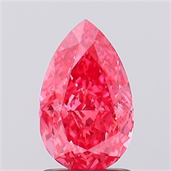 Picture of Lab Created Diamond 1.50 Carats, Pear with  Cut, Fancy Vivid Pink Color, VS2 Clarity and Certified by IGI
