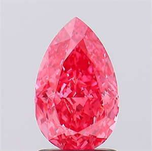Picture of Lab Created Diamond 1.50 Carats, Pear with  Cut, Fancy Vivid Pink Color, VS2 Clarity and Certified by IGI
