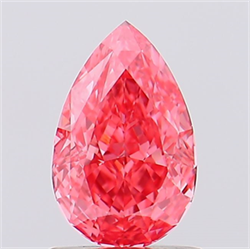 Picture of Lab Created Diamond 1.01 Carats, Pear with  Cut, Fancy Vivid Pink Color, VVS2 Clarity and Certified by IGI