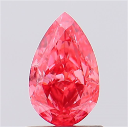 Picture of Lab Created Diamond 1.08 Carats, Pear with  Cut, Fancy Vivid Pink Color, VS1 Clarity and Certified by IGI
