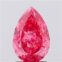 Picture of Lab Created Diamond 1.59 Carats, Pear with  Cut, Fancy Vivid Pink Color, VVS2 Clarity and Certified by IGI