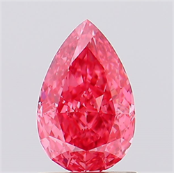 Picture of Lab Created Diamond 1.07 Carats, Pear with  Cut, Fancy Vivid Pink Color, VS1 Clarity and Certified by IGI