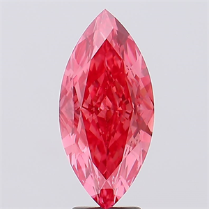 Picture of Lab Created Diamond 5.21 Carats, Marquise with  Cut, Fancy Vivid Pink Color, VS2 Clarity and Certified by IGI