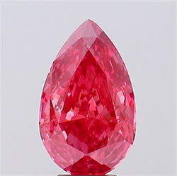 Picture of Lab Created Diamond 5.02 Carats, Pear with  Cut, Fancy Vivid Pink Color, VS2 Clarity and Certified by IGI