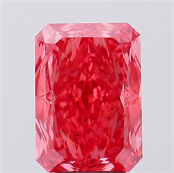 Picture of Lab Created Diamond 5.27 Carats, Radiant with  Cut, Fancy Vivid Pink Color, VS2 Clarity and Certified by IGI