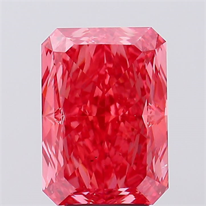 Picture of Lab Created Diamond 5.27 Carats, Radiant with  Cut, Fancy Vivid Pink Color, VS2 Clarity and Certified by IGI