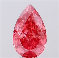 Picture of Lab Created Diamond 6.17 Carats, Pear with  Cut, Fancy Vivid Pink Color, VS1 Clarity and Certified by IGI