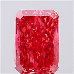 Picture of Lab Created Diamond 6.01 Carats, Radiant with  Cut, Fancy Vivid Pink Color, VS1 Clarity and Certified by IGI