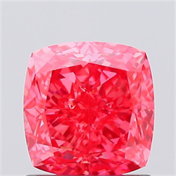Picture of Lab Created Diamond 1.09 Carats, SQUARE CUSHION with  Cut, Fancy Vivid Pink Color, VVS2 Clarity and Certified by IGI