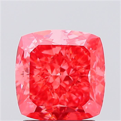 Picture of Lab Created Diamond 2.02 Carats, SQUARE CUSHION with  Cut, Fancy Vivid Pink Color, VS1 Clarity and Certified by IGI