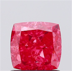 Picture of Lab Created Diamond 1.09 Carats, SQUARE CUSHION with  Cut, Fancy Vivid Pink Color, VS2 Clarity and Certified by IGI