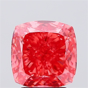 Picture of Lab Created Diamond 2.80 Carats, SQUARE CUSHION with  Cut, Fancy Vivid Pink Color, VS1 Clarity and Certified by IGI