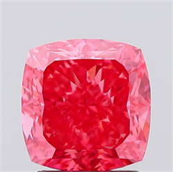 Picture of Lab Created Diamond 2.08 Carats, SQUARE CUSHION with  Cut, Fancy Vivid Pink Color, VS1 Clarity and Certified by IGI