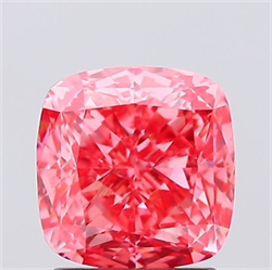 Picture of Lab Created Diamond 1.85 Carats, SQUARE CUSHION with  Cut, Fancy Vivid Pink Color, VS2 Clarity and Certified by IGI
