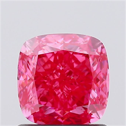 Picture of Lab Created Diamond 1.06 Carats, SQUARE CUSHION with  Cut, Fancy Vivid Pink Color, VS2 Clarity and Certified by IGI