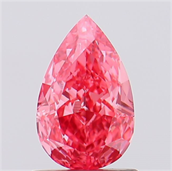 Picture of Lab Created Diamond 1.06 Carats, Pear with  Cut, Fancy Vivid Pink Color, VVS2 Clarity and Certified by IGI