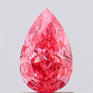 Picture of Lab Created Diamond 1.06 Carats, Pear with  Cut, Fancy Vivid Pink Color, VVS2 Clarity and Certified by IGI