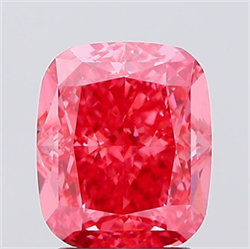 Picture of Lab Created Diamond 2.55 Carats, Cushion with  Cut, Fancy Vivid Pink Color, VS1 Clarity and Certified by IGI