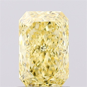 Picture of Lab Created Diamond 1.08 Carats, Radiant with  Cut, Fancy Intense Yellow Color, VS1 Clarity and Certified by IGI