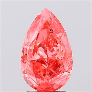 Picture of Lab Created Diamond 2.64 Carats, Pear with  Cut, Fancy Vivid Pink Color, VS2 Clarity and Certified by IGI