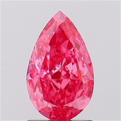 Picture of Lab Created Diamond 1.52 Carats, Pear with  Cut, Fancy Vivid Pink Color, VS1 Clarity and Certified by IGI