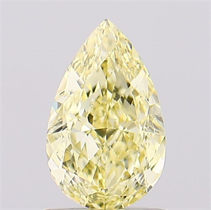 Picture of Lab Created Diamond 1.03 Carats, Pear with  Cut, Fancy Intense Yellow Color, VS2 Clarity and Certified by IGI