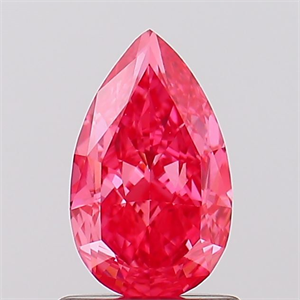 Picture of Lab Created Diamond 1.06 Carats, Pear with  Cut, Fancy Vivid Pink Color, VS1 Clarity and Certified by IGI