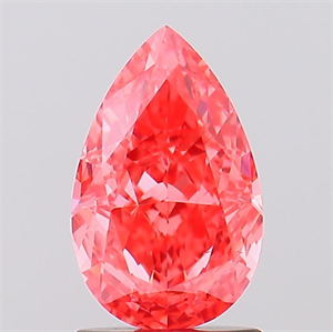 Picture of Lab Created Diamond 1.61 Carats, Pear with  Cut, Fancy Vivid Pink Color, VS1 Clarity and Certified by IGI
