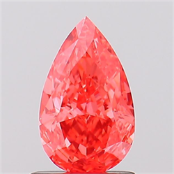 Picture of Lab Created Diamond 1.07 Carats, Pear with  Cut, Fancy Vivid Pink Color, VS1 Clarity and Certified by IGI