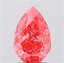 Picture of Lab Created Diamond 2.42 Carats, Pear with  Cut, Fancy Vivid Pink Color, VS1 Clarity and Certified by IGI