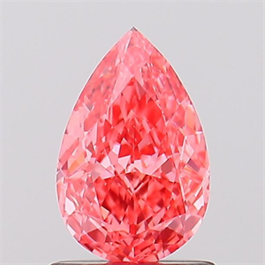 Picture of Lab Created Diamond 1.03 Carats, Pear with  Cut, Fancy Vivid Pink Color, VVS2 Clarity and Certified by IGI