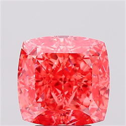 Picture of Lab Created Diamond 3.63 Carats, SQUARE CUSHION with  Cut, Fancy Vivid Pink Color, VS1 Clarity and Certified by IGI