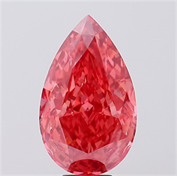 Picture of Lab Created Diamond 10.63 Carats, Pear with  Cut, Fancy Vivid Pink Color, VS1 Clarity and Certified by IGI