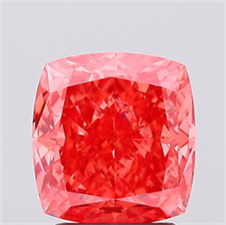 Foto Del inventario de diamantes de laboratorio, 2.62 quilates, Del cojín , Color Fancy Vivid Pink, claridad VS1 y certificado IGI de