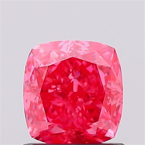 Picture of Lab Created Diamond 1.04 Carats, SQUARE CUSHION with  Cut, Fancy Vivid Pink Color, VS2 Clarity and Certified by IGI