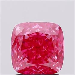 Picture of Lab Created Diamond 1.64 Carats, SQUARE CUSHION with  Cut, Fancy Vivid Pink Color, VVS2 Clarity and Certified by IGI