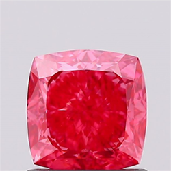 Picture of Lab Created Diamond 1.02 Carats, SQUARE CUSHION with  Cut, Fancy Vivid Pink Color, VS1 Clarity and Certified by IGI