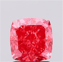Picture of Lab Created Diamond 1.61 Carats, SQUARE CUSHION with  Cut, Fancy Vivid Pink Color, VVS2 Clarity and Certified by IGI