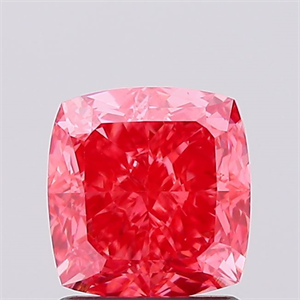 Picture of Lab Created Diamond 1.61 Carats, SQUARE CUSHION with  Cut, Fancy Vivid Pink Color, VVS2 Clarity and Certified by IGI