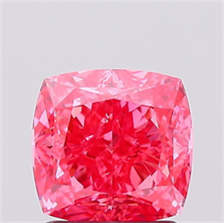 Picture of Lab Created Diamond 1.54 Carats, SQUARE CUSHION with  Cut, Fancy Vivid Pink Color, VS1 Clarity and Certified by IGI