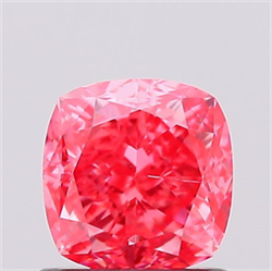 Picture of Lab Created Diamond 1.01 Carats, SQUARE CUSHION with  Cut, Fancy Vivid Pink Color, VS2 Clarity and Certified by IGI