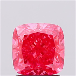 Picture of Lab Created Diamond 1.58 Carats, SQUARE CUSHION with  Cut, Fancy Vivid Pink Color, VS1 Clarity and Certified by IGI