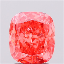 Picture of Lab Created Diamond 2.51 Carats, Cushion with  Cut, Fancy Vivid Pink Color, VS1 Clarity and Certified by IGI