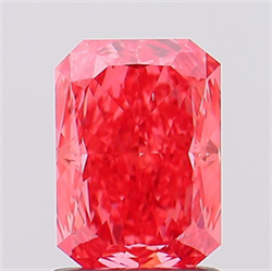Foto Del inventario de diamantes de laboratorio, 1.56 quilates, Radiante , Color Fancy Vivid Pink, claridad VS1 y certificado IGI de