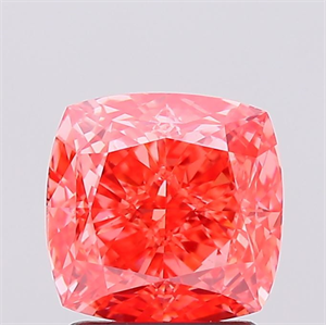 Picture of Lab Created Diamond 1.99 Carats, SQUARE CUSHION with  Cut, Fancy Vivid Pink Color, VS1 Clarity and Certified by IGI