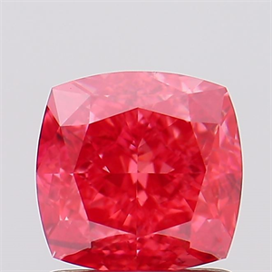 Picture of Lab Created Diamond 1.60 Carats, SQUARE CUSHION with  Cut, Fancy Vivid Pink Color, VS2 Clarity and Certified by IGI