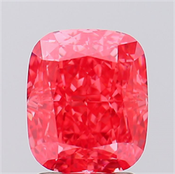 Picture of Lab Created Diamond 2.28 Carats, Cushion with  Cut, Fancy Vivid Pink Color, VVS2 Clarity and Certified by IGI