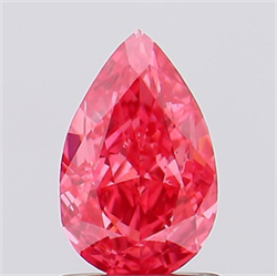 Picture of Lab Created Diamond 1.02 Carats, Pear with  Cut, Fancy Vivid Pink Color, VS1 Clarity and Certified by IGI