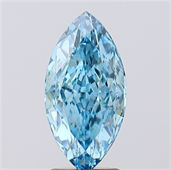 Picture of Lab Created Diamond 2.70 Carats, Marquise with  Cut, Fancy Vivid Blue Color, VS2 Clarity and Certified by IGI